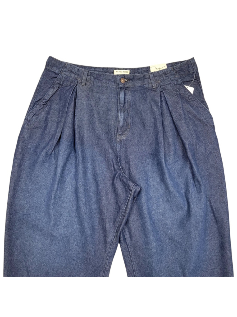 We The Free People Women Orvy New Spin Wide-Leg Denim Trousers Size 35S NWT $148 - Picture 4 of 9